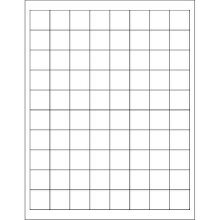 Box Partners Box Partners LL104 1 x 1 in. White Rectangle Laser Labels - Pack of 8000 LL104